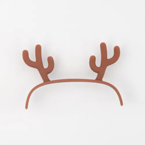 Color: Fawn headdress - Rechargeable Alarm Clock Night Light Digital Electronic Clock With Temperature Display For Children Desk Clock