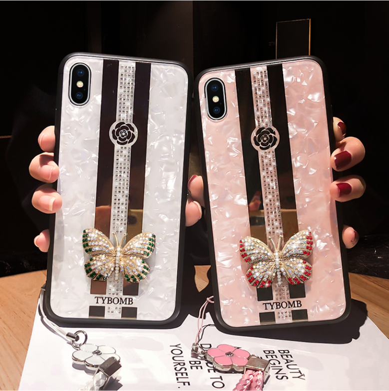 Diamond Butterfly Mirror iPhone Case