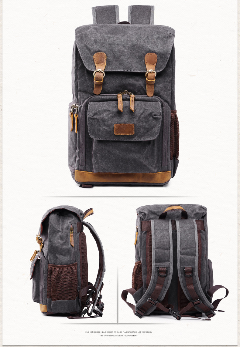 Large Capacity Cotton Camera Backpack