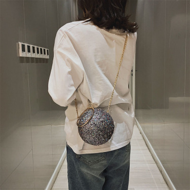 Round ball chain bag—1