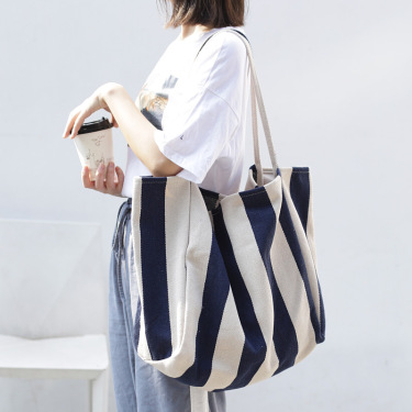 Striped canvas bag—2