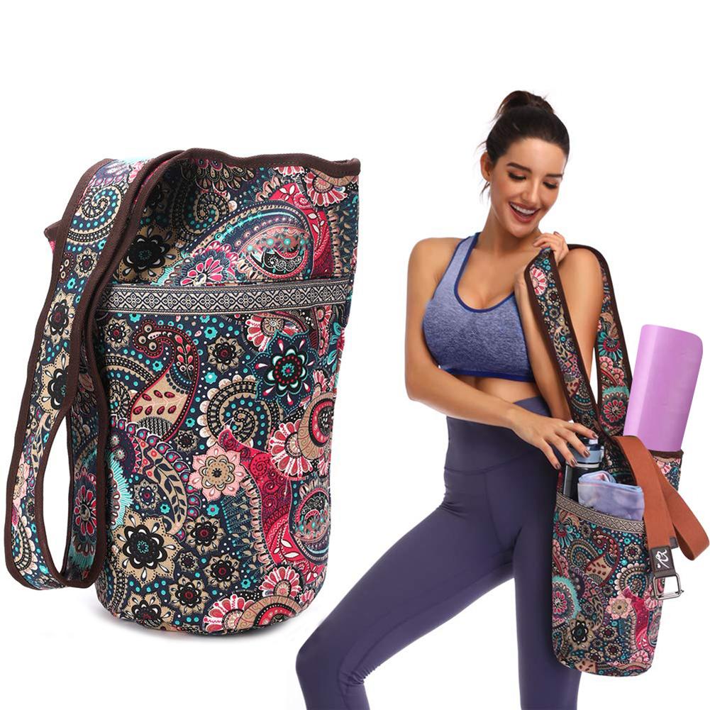 YOGAVNI Yoga Mat Bag - Aztec Backpack, Three Pocketed with Expandable Click  Clip Closure, Three Pockets, Large Enough for Yoga Mat, Yoga Blocks or  Small Yoga Bolster, Personal and Yoga Accessories 