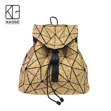 KAOGE Original Natural Cork Backpack Women Fashion Wooden Vegan Bag Female Backpacks Travel Bagpack Girl School Bag—1
