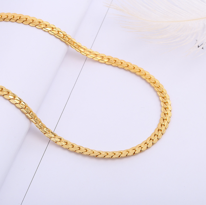 gold tone snake chain