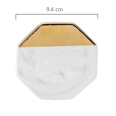 Marble Gold-Plated Ceramic Coaster