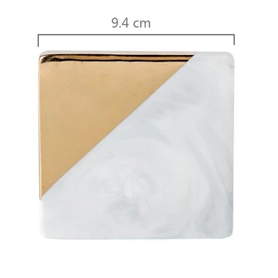 Gold Plating Ceramic Coaster