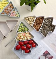 Small tree compartment dried fruit tray snack box
