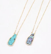 Abalone shell inlaid with beautiful long necklace