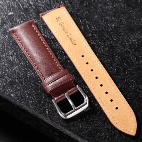 Needle grain leather strap