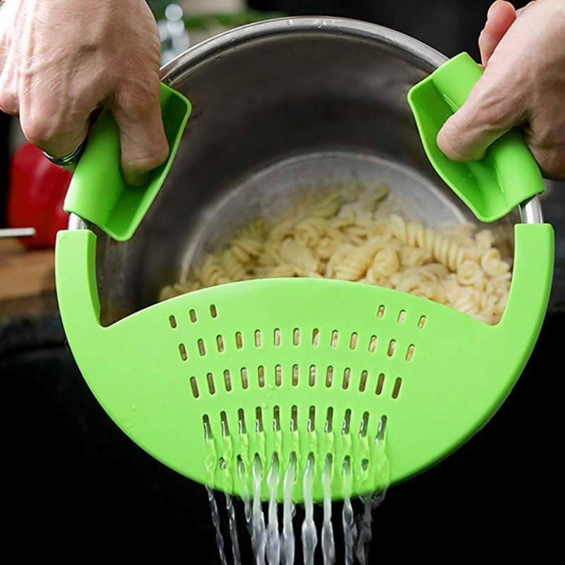 Food Oil Drainer Silicone Pot Pan Bowl Funnel Strainer - CJdropshipping