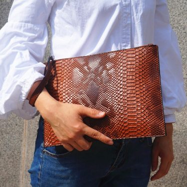 Python pattern women's handbag—1