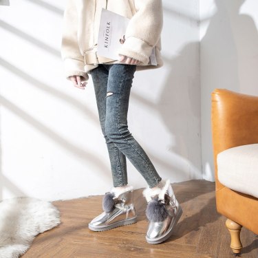 Shiny and velvet snow boots—4