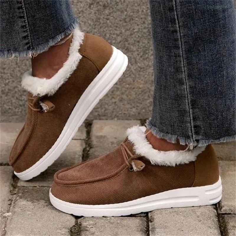 Ladies flat warm cotton shoes CJdropshipping