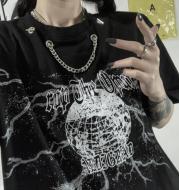 Harajuku Dark Hip Hop Personalized Printed Short Sleeve T-shirt