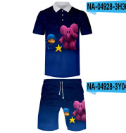 Printed 3D Short-sleeved Male Small P Youyou Pocoyo Printing Surrounding