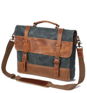 Fashion Men's Canvas Shoulder Messenger Bag Briefcase