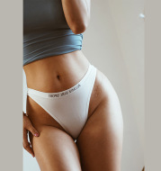 Women 's Thongs Cotton Underwear Sexy Seamless Sports Mid Wide Waist Briefs T- Back Shorts Modal Panties Comfort and Hygien 014
