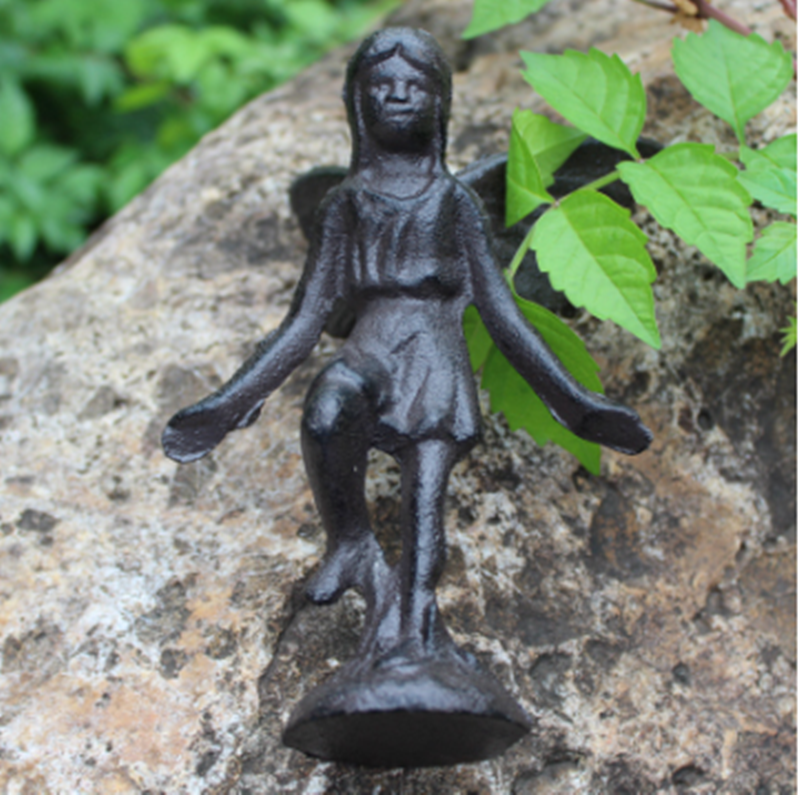 Statue ange en fer pour jardin