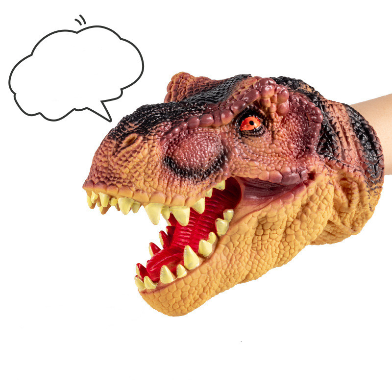 Simulation Soft Rubber Dinosaur Hand Puppet Jurassic - CJdropshipping