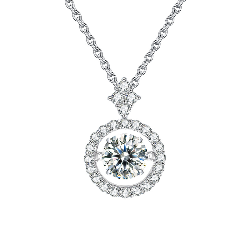 Wheel of Time Design Moissan Diamond Necklace Pendant Female ...