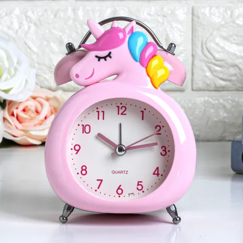 Desk-Clock Unicorn Table Bedside Children Cute Room-Decoration Cartoon Christmas-Gift