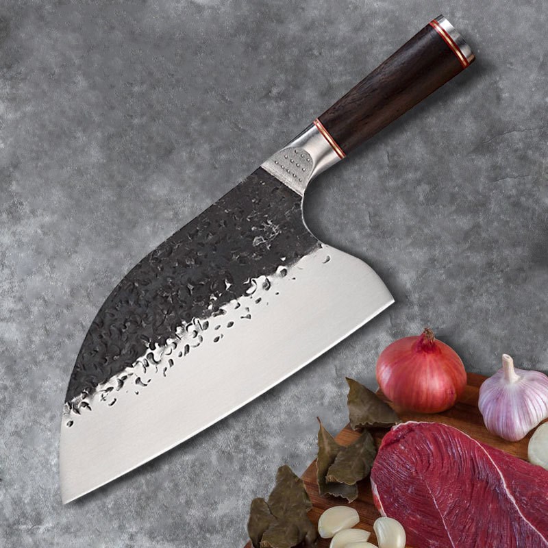 Cuchillo de carnicero, cuchillo de corte de acero inoxidable, forja a mano,  carnicero, rebanar carne, cuchillos de cocina, camping, caza, herramientas