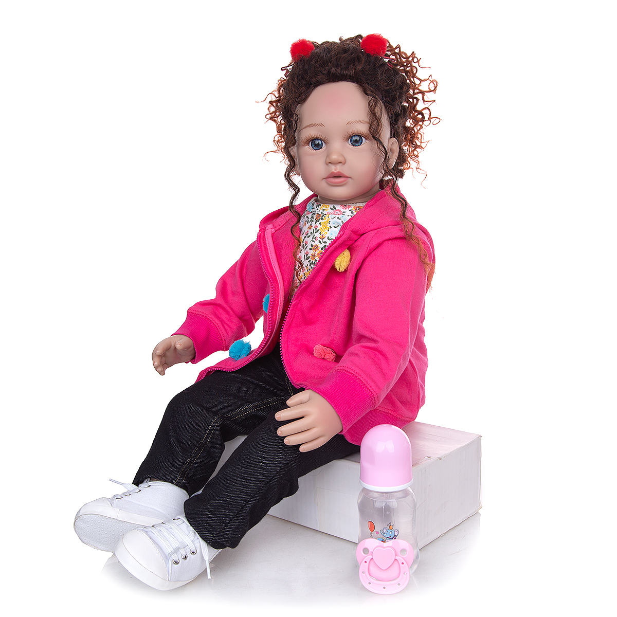 Curly Hair Reborn Toddler Girl Doll | Only Inspired Gifts Boutique