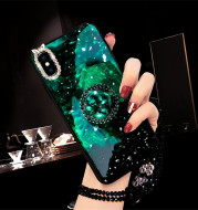 Colorful Shell Pattern Rhinestone Stand Phone Case