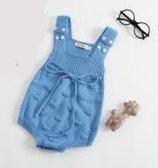Woolen baby boys and girls one-piece romper with fungus