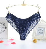 One Piece Ice Silk Seamless Women's Underwear Lace Sexy Beautiful Buttocks Cotton Crotch Thong