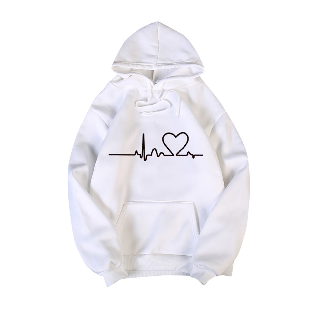 Simple print hooded couple's sweater - CJdropshipping