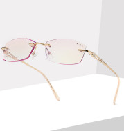 Presbyopic Glasses Diamond-cut Rimless Glasses Europe And America