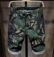 Five-point Pants Men's Thin Slim-fit Straight Casual Pants