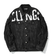 European And American Do Old Wash Graffiti Denim Jacket