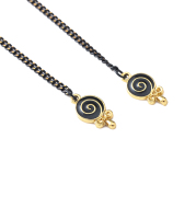 Harajuku Ins Style Black Small Alarm Clock Pendant Chain Trend Retro Non-slip