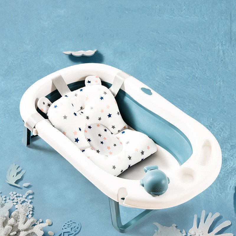 "Colorful non-slip baby bath mat for a safe and comfortable bathing experience"