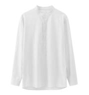 Long Sleeve Youth Fashion Stand-Collar Men's Shirt