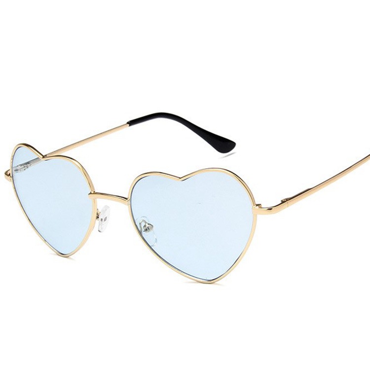 Blue Heart Shape Tinted Glasses