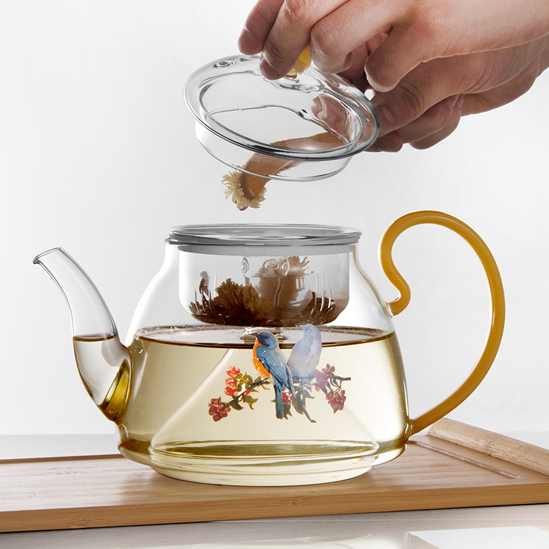 Canterbury glass kettle with tea infuser