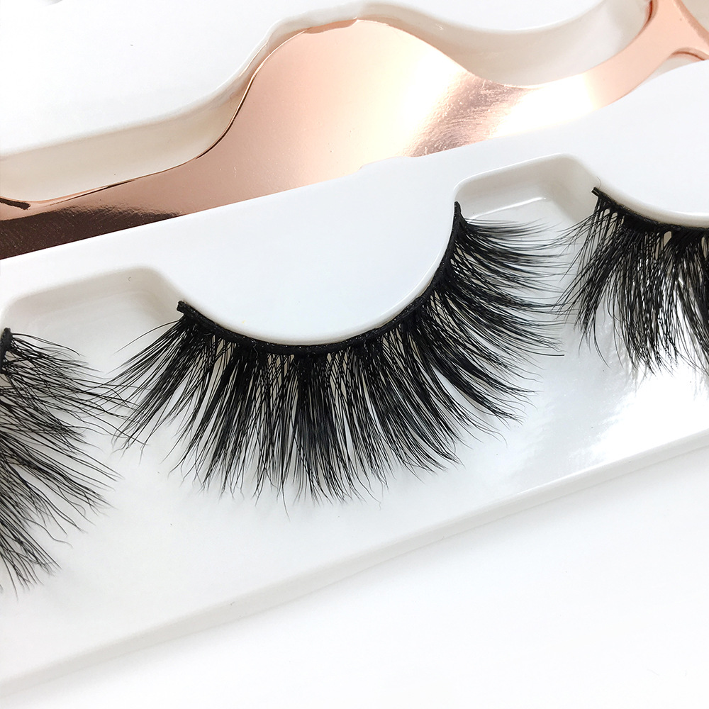 1613541291022 - 3 Pairs Of Mink Hair With Tweezers Thin And Thick Natural 6D False Eyelashes