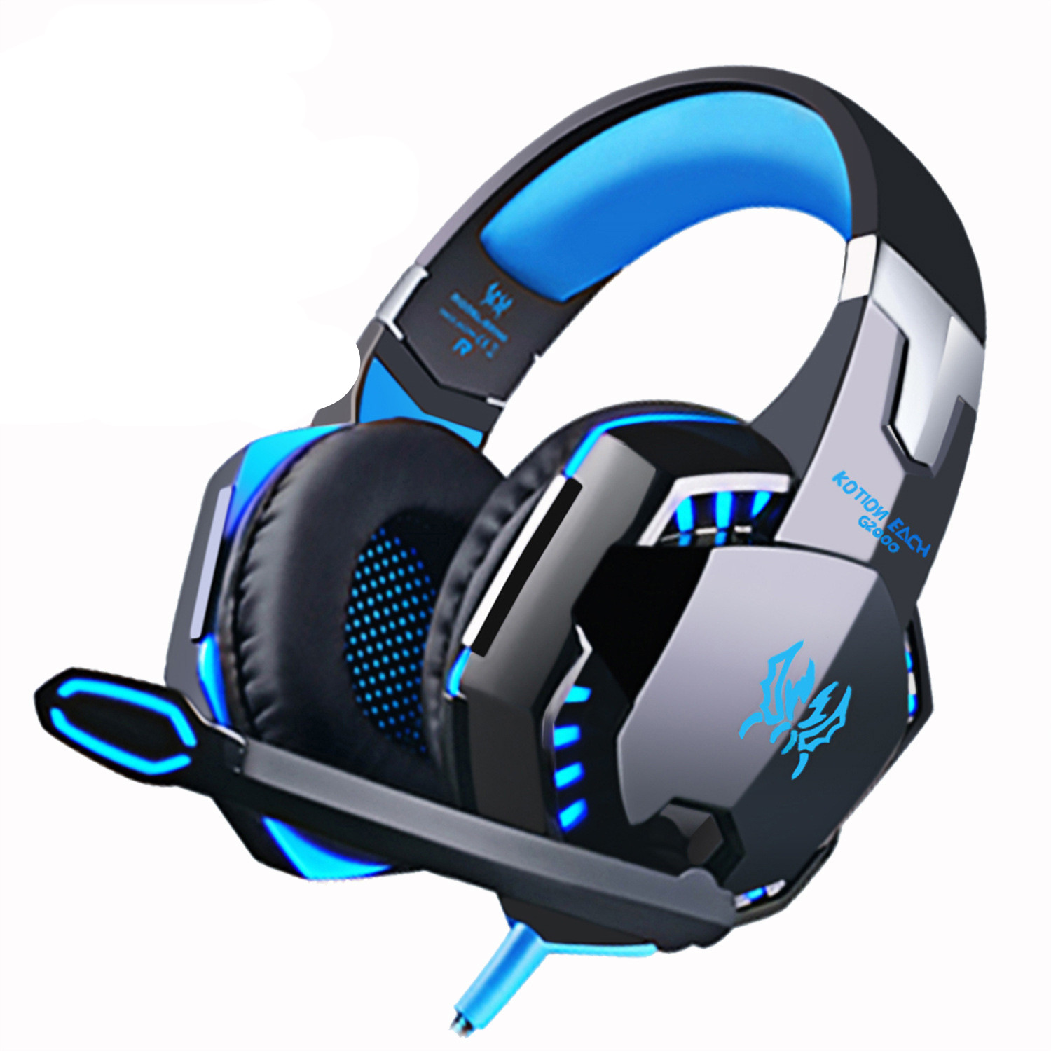 Head-Mounted Heavy Bass Gaming Headset With Microphone Noise Reduction ...