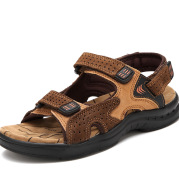Men's Sandals Leather Beach Top Layer Leather Men's Outdoor Casual Shoes