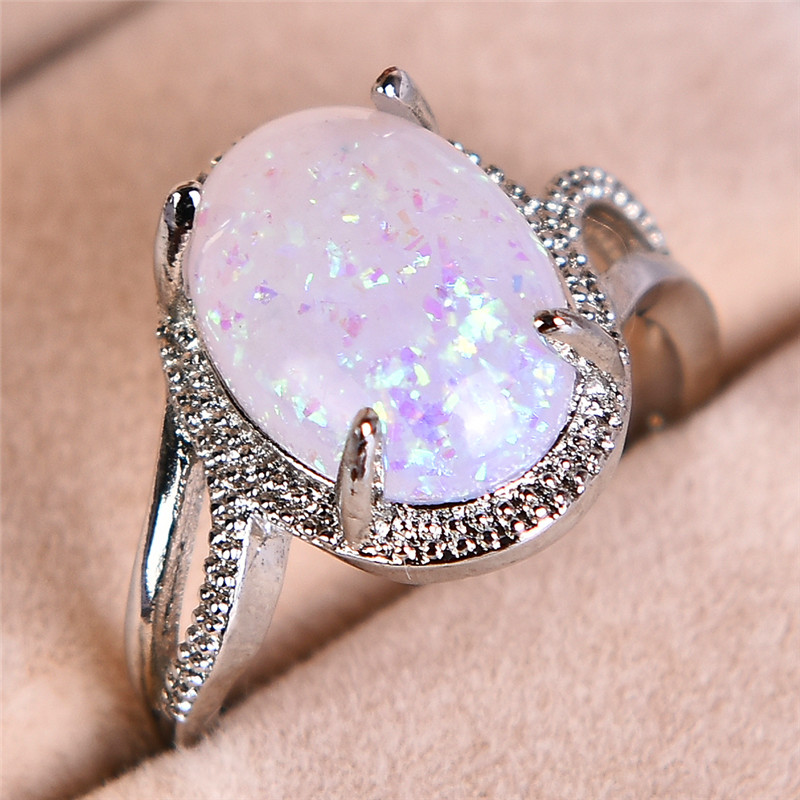 1613625212891 Opal Ring Cross-border Wish Hot Sale Jewelry Fashion Lady Opal Ring Opal Ring Jewelry