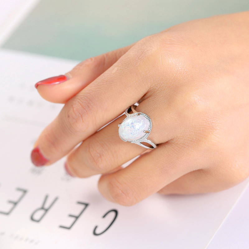 1613625212895 Opal Ring Cross-border Wish Hot Sale Jewelry Fashion Lady Opal Ring Opal Ring Jewelry