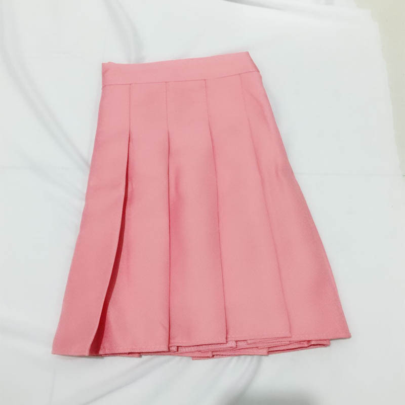 1613705377396 - Korean Plaid High Waist Korean Pleated Skirt