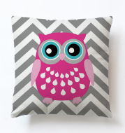 Owl Geometric Simple Animal Cute Cartoon Sofa Pillowcase