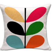 Simple Petals Four-Leaf Clover Cotton And Linen Sofa Cushion Cover