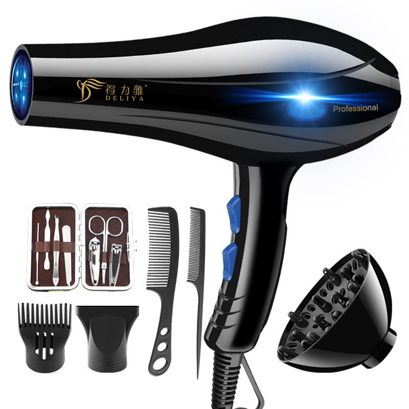 Home Hairdressing High-Power Blue Light Negative Ion Hair Dryer ...