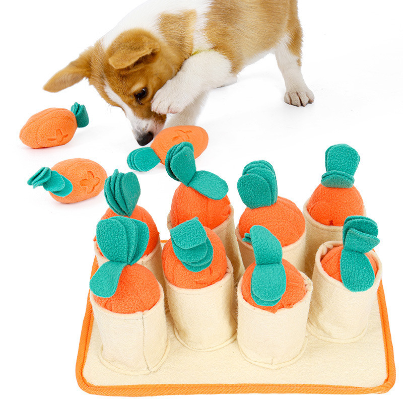 Pull Radish Game Puzzle Dog Toy Slow Food Leakage Training Play
