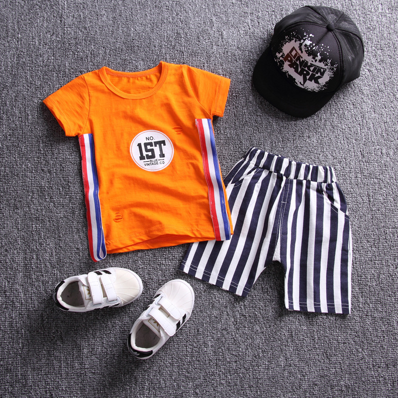High Quality Summer Baby Toddler Boys Shirt and Shorts Outfit